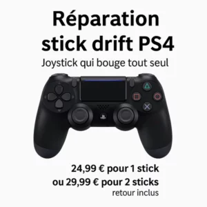Réparation stick drift manette PS4 – remplacement joystick, retour inclus