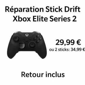 Réparation stick drift manette Xbox Elite Series 2 – remplacement joystick, retour inclus