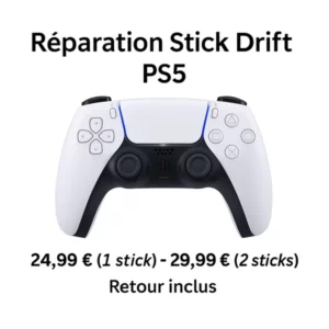 réparation stick drift manette ps5 dualsense – joystick qui bouge tout seul (retour inclus mondial relay)